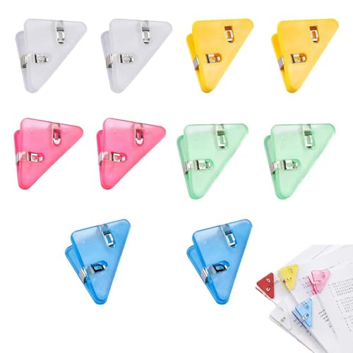 三角形10個セットブックコーナークリップ整理用紙繰り返し使用可能穴あけ不要オフィス文具クリップ整理と保存破損しない用紙