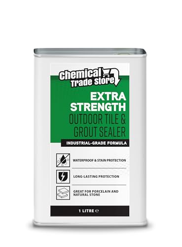 Chemical Trade Store - Outdoor Tile & Grout Sealer | Impregnator for all Natural Stone Floor Tiles | Lasting Waterproof Protection - 1 Litre