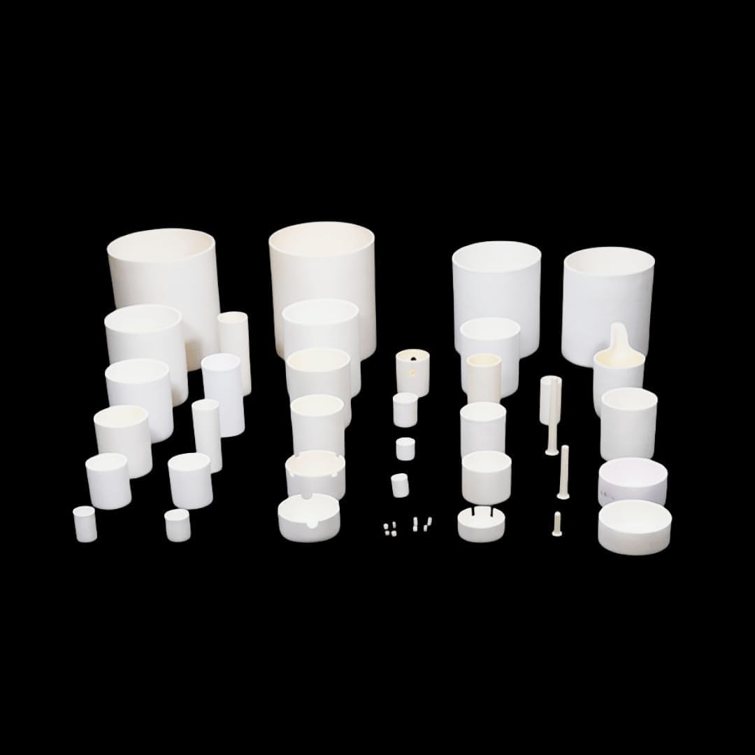 Tygiel porcelanowy z tlenku glinu - trwały cylindryczny tygiel laboratoryjny do topienia, kalcynacji i spiekania, 1 szt.(90x60mm)