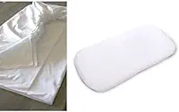 02 Lençol para Colchonete Colchão de carrinho tipo moisés 32x80 kit com 02 peças (Branco)