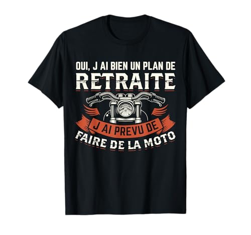 T-Shirt Motard Homme Moto Retraite Cadeau Motorcycle Motards T-Shirt
