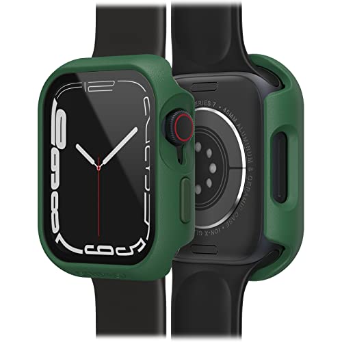 Bumper OtterBox Eclipse con Protettore schermo in Vetro Temperato integrato per Apple Watch Series 9/8/7-45mm, antishock e cadute, protettivo per schermo e bordi dell' Apple Watch, Verde Scuro