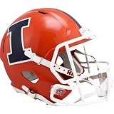 Illinois Fighting Illini Orange Riddell Speed Replica Full Size Football Helmet - New in Riddell Box