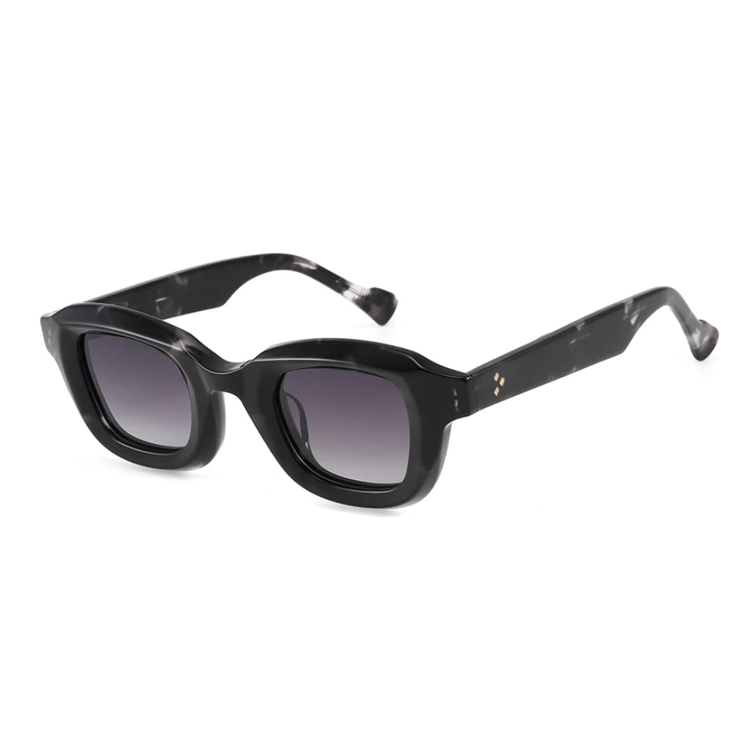 Okulary przeciwsłoneczne vintage z polaryzacją dla mężczyzn i kobiet, oprawki z octanu, modne okulary przeciwsłoneczne retro do jazdy samochodem