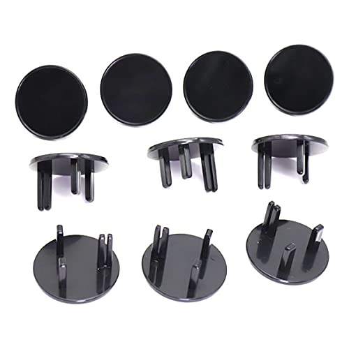 Plug Socket Cover, 10 Pcs Round UK Plug Socket Cover Child Proof Safety Protector Guard Caps, Black
