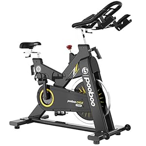 pooboo Commercial Indoor Exercise Bike Stationary Bike Belt Drive Indoor Cycling Bike with 48 LB Flywheel,LCD Monitor