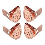 MOKKHNB 4 Stück Verstellbare Nahtlose Knöpfe für Jeans Hüte und Hosenträger für Business und...