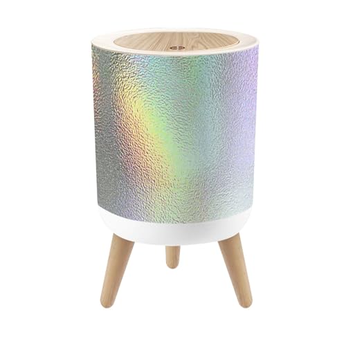 Caneca de basura pequeña con tapa holográfica 1.8 galones