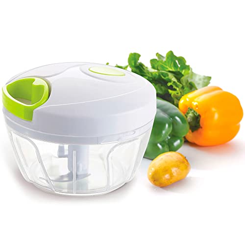RevolutionLine - Picadora manual de alimentos, trituradora de verduras, minipicadora para trocear frutas | Cortador de Carne y Verduras | Picadora Manual de 3 cuchillas con Cuerda | Capacidad: 400ml - imagen 6