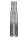 GUESS Womens Sleeveles Gini Sequin Jumpsuit, Silver Multi, Medium