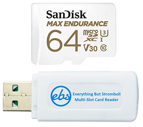 SanDisk MAX Endurance 64GB TF Card MicroSDXC Memory Card for Dash Cams & Home Security System Video Cameras (SDSQQVR-064G-GN6IA)