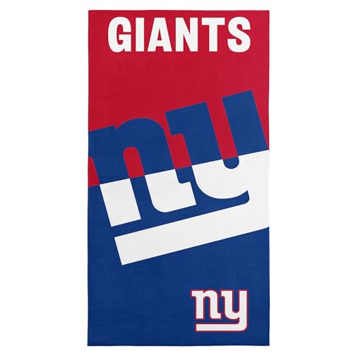 Image of Northwest NFL New York Giants Microfiber Beach Towel, 30 x 60 Inches - Quick Dry, Sand Resistant, Lightweight, Highly Absorbent, Incisor Design