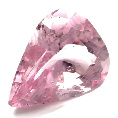 Pierre précieuse morganite naturelle pure en poire pour pendentif et haute joaillerie