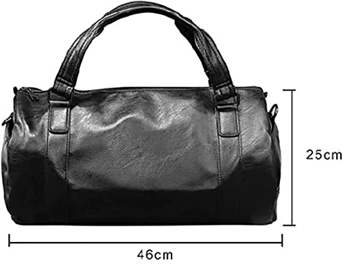 Carry On Garment Bag, Waterproof Mens Garment Bag for Travel Business, Large PU Leather Duffel Bag Overnight Gym Sports Weekend Bag Wear-Resistant and Non-Slip2