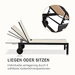 PURPLE LEAF Sonnenliege 2er-Set Aluminium Beige