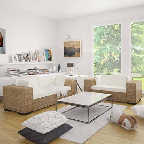 Questo set di divani in vimini unisce stile e funzionalità, e sarà una grande aggiunta alla tua casa.