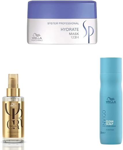 Wella Professionals SP Hydrate Mask for Dry Hair 200 ml &amp; Wella Professional Enrich Luminous Smoothening Treatment, 100ml...