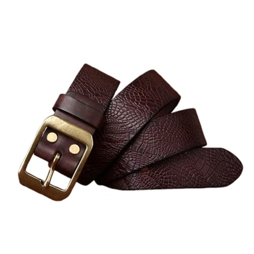 Ceinture cuir de vachette homme fait main 4.5mm boucle laiton massif