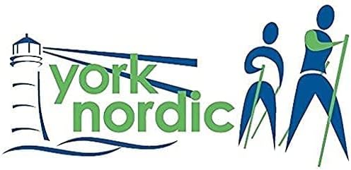 Miniatura 9 de York Nordic - Bastones de senderismo oficiales nórdicos clásicos, ligeros, ajustables y plegables, 2 piezas con cierres abatibles, pies desmontables