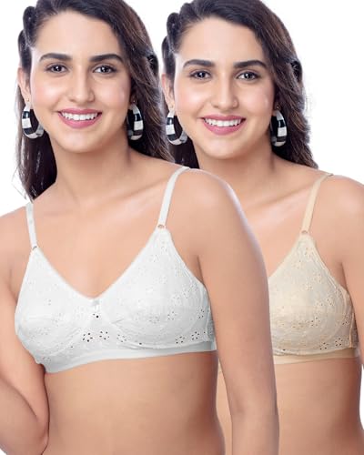 Image of Brida Italia Women's Cotton Minimizer Saree Bra - Full Coverage, Comfortable Wear