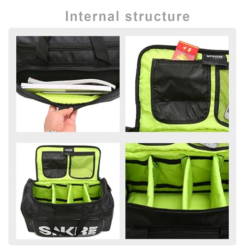 Sneaker Storage Bag Travel Duffel Bag with Shoe Compartment Waterproof Basketball Soccer Training Bag Multi-Function Sports Duffel Bags for Men and Women Travel Sports Fitness-Black3