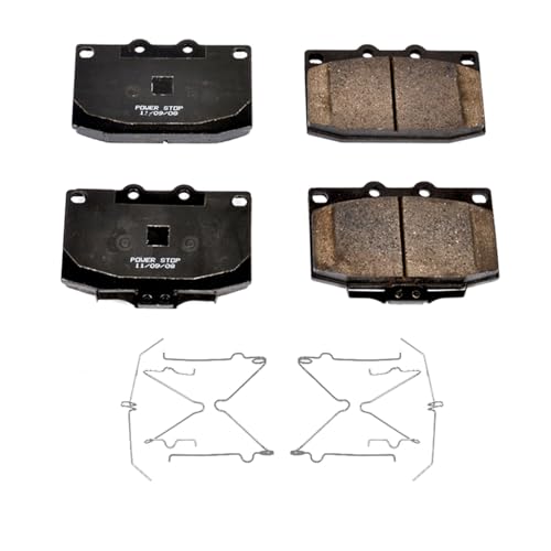 Image of PowerStop Front Brake Pads for Mazda RX-7 1986-91 | Mazda RX-7 1993-95 - Z17 Ceramic Brake Pads with Installation Hardware, 17-331