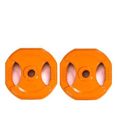 WXJZ Mancuernas Discos,Set Body Pump Juego de Discos Ideal para la práctica de Ejercicios de Crossfit o musculación y finess. for los Hombres y Las Mujeres,5KG*2