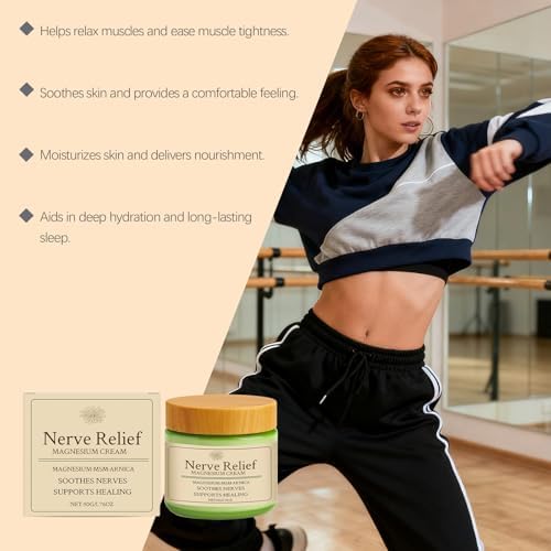 CleJoy 2 Pack Nerve Relief Magnesium Cream with MSM & Arnica, 50g (1.76oz), Soothes Nerves, Muscles & Daily Soothing Support — view 6
