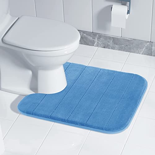 image for Yimobra Memory Foam Toilet Bath Mat U-Shaped, Soft and Comfortable, Su
