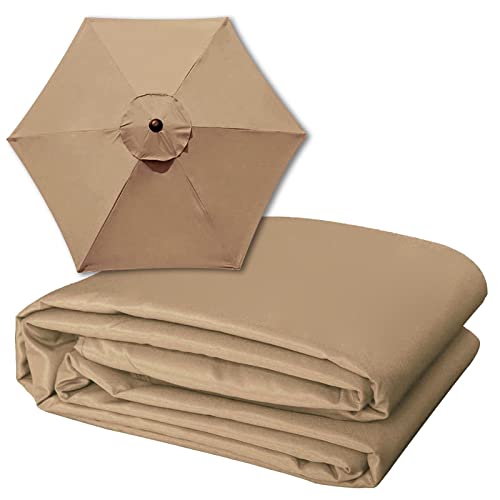Tela De Recambio para Paraguas, Cubierta para Sombrilla De Toldo De Repuesto De Paraguas De Patio, 4...