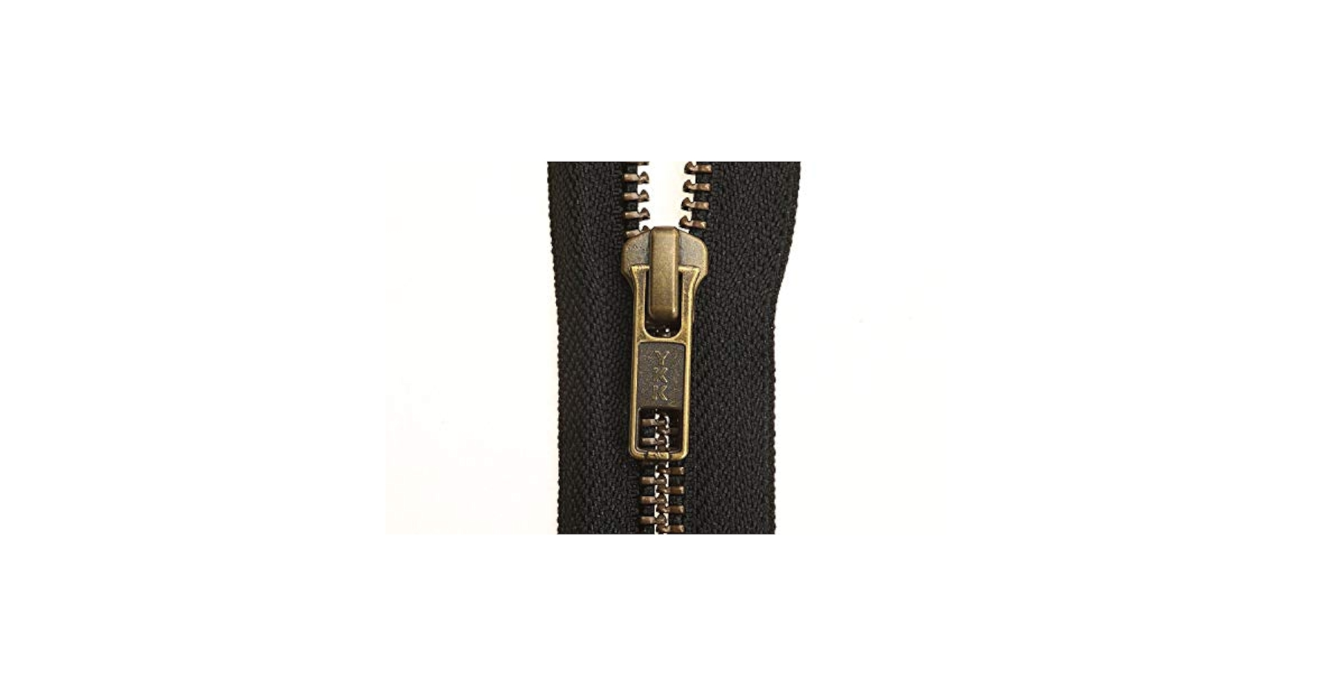 Amazon.com: YKK Open End Zip - Black Tape - Antique Metal