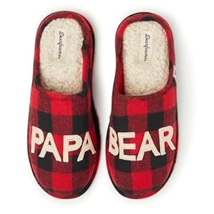 Dearfoams Men's Christmas Gifts for Dad Father Grandpa Matching Family Pajama Papa Bear Slipper Dearfoams Mens Christmas Gifts for Dad Father Grandpa Matching Family Pajama Papa Bear Slipper