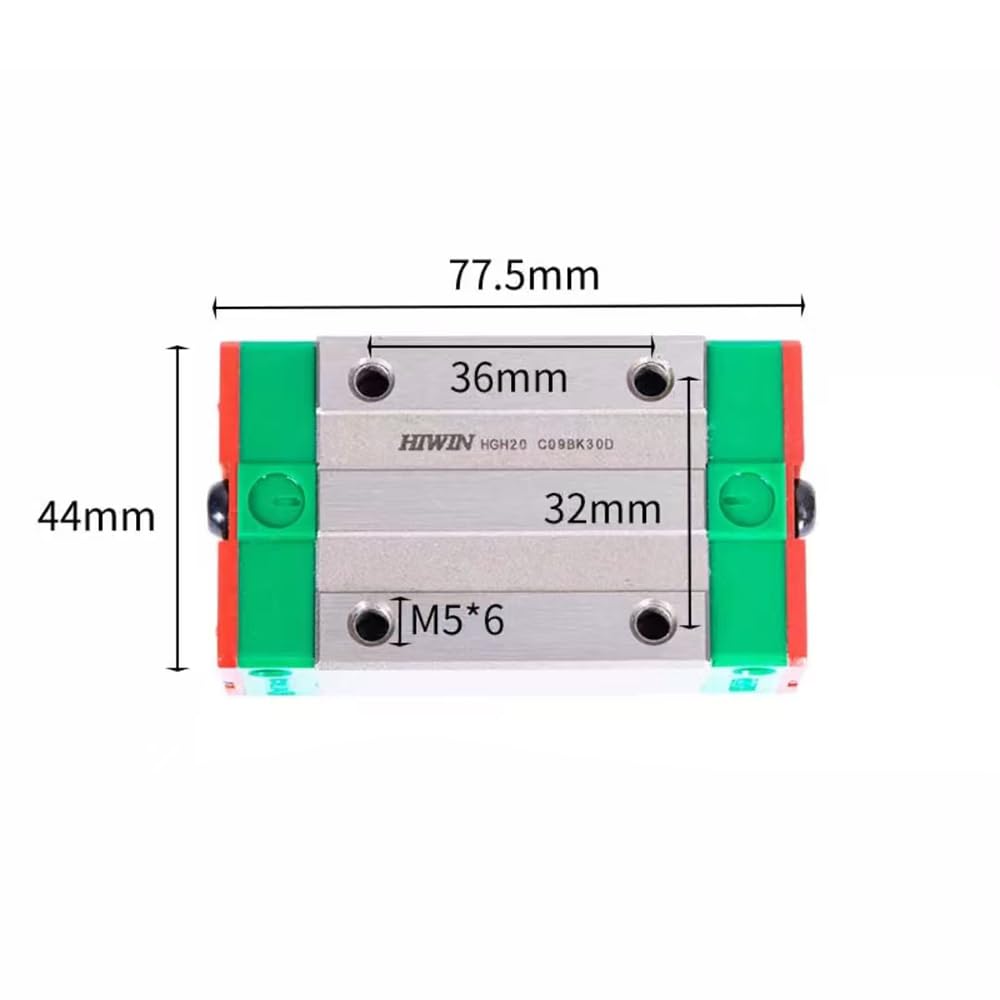 THK HIWIN Square Heavy Load Linear Block HGH20CA Linear Carriage and Linear Guide Rails are Available as CNC Parts