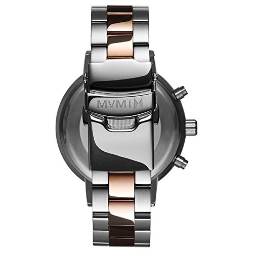 Image of MVMT Nova Qtz Multifunction White Round Dial Women's Watch|Two Tone Stainless Steel Material|Silver Color Band - D-FC01-S
