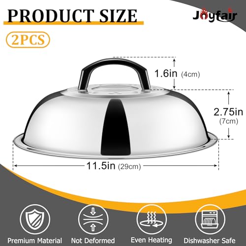 Set de 2 domos para derretir queso de acero inoxidable Joyfair miniatura 2