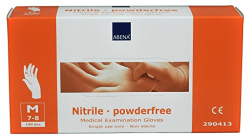 Preisvergleich Produktbild ABENA Nitrilhandschuhe, puderfrei, leicht, Weiß, Erste-Hilfe-Sets