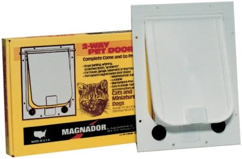 Magnador Two-Way Pet Door- White 6x8