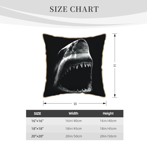 Housse de coussin en velours imprimé requin douce et durable - 5