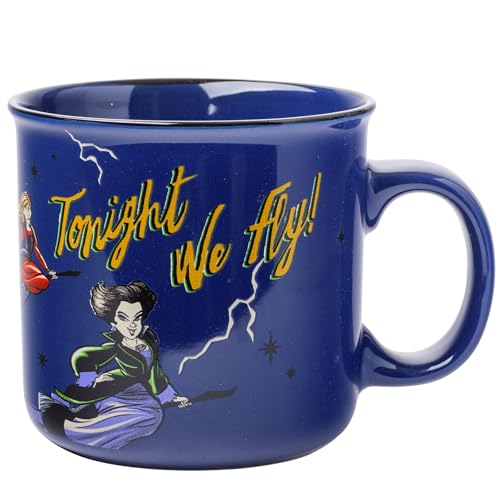 Silver Buffalo Disney Hocus Pocus Tonight We Fly, Ceramic Camper Mug, 20oz