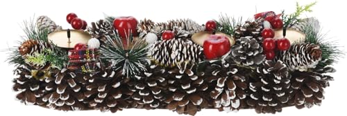 Bambelaa! Adventskranz Künstlich Länglich Adventsgesteck Holz Metall...