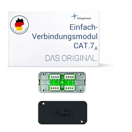 TELEGARTNER Einfach-Verbindungsmodul Cat.7^A schwarz