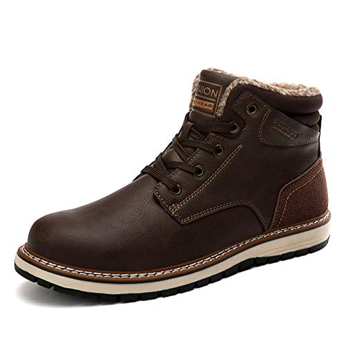 AFFINEST Warm Gefüttert Winterstiefel Herren Winterschuhe Wasserdicht Schneestiefel Winter Snow Boots Outdoor Stiefel Baumwolle Schuhe Brown 44 Cover