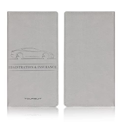 Image of TOURSUIT Car Registration & Insurance Card Holder, Grey