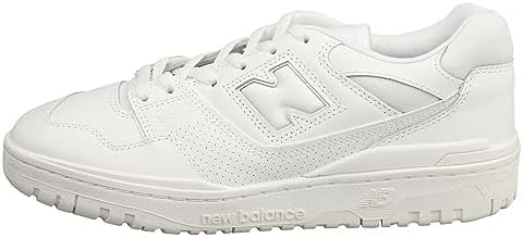 New Balance Men's BB550 Sneakers, White/White/White, 9.5 Medium US | Image 4