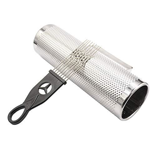 Eastrock Stainless Steel Guiro 10" 3" Percussion Instrument Musical Training Tool With Scraper,Professional Band Accompaniment Sand Hammer Guiro Shaker Instrument #TOP4
