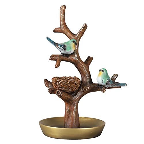 QLINDGK Présentoir à bijoux en forme de branche d'arbre à bijoux - Style vintage - En résine - Pour décorer votre coiffeuse Cover