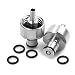 ProMaker Stainless Steel Carbonation Cap Counter Pressure Bottle Filling with 5/16" Barb Ball Lock Type CO2 Coupling Carbonate Soda Beer Fruit Juice Water (2 Pcs)