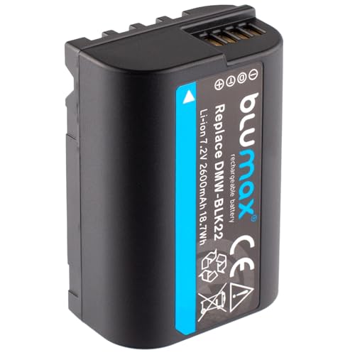 Batería DMW-BLK22 de 2600 mAh para Lumix S5 II que soluciona los cortes en vídeo largo