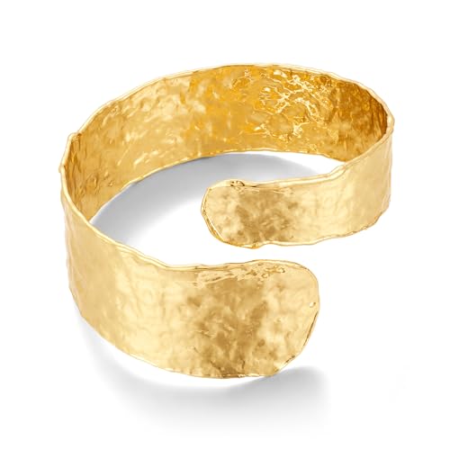 Gold Chunky Arm Cuff Bangle Bracelet For Women Bold Statement Hammered Cuff Bracelet Adjustable Gold Arm Upper Cuff Bracelets Trendy Jewelry