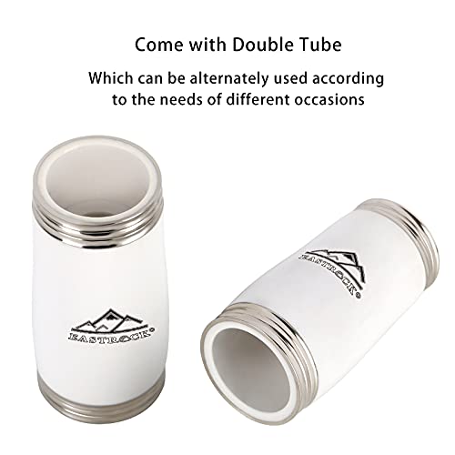 image for EASTROCK Bb Flat 17 Nickel Keys White Beginner Student Clarinet with 2